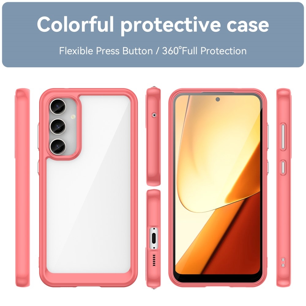 Gél tok kemény hátlappal Samsung Galaxy S23 FE készülékhez - piros