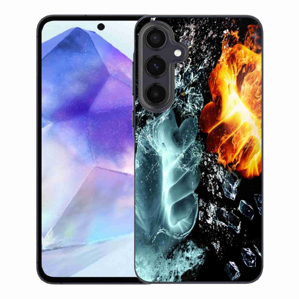 Zselés borítás mmCase Samsung Galaxy A55 5G - víz és tűz