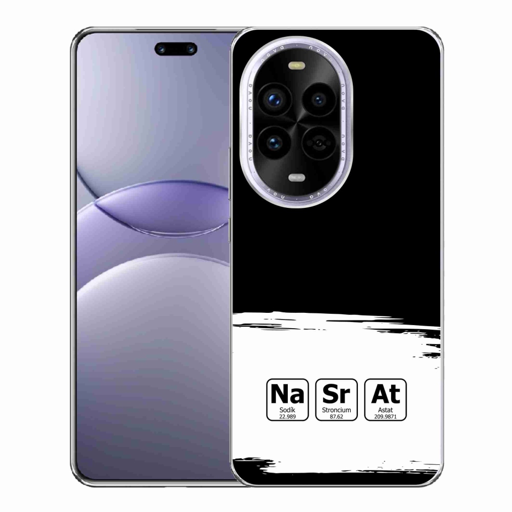 Gél borító mmCase a Huawei Nova 13 Pro 5G-n - kémiai elemek fehér és fekete háttérrel