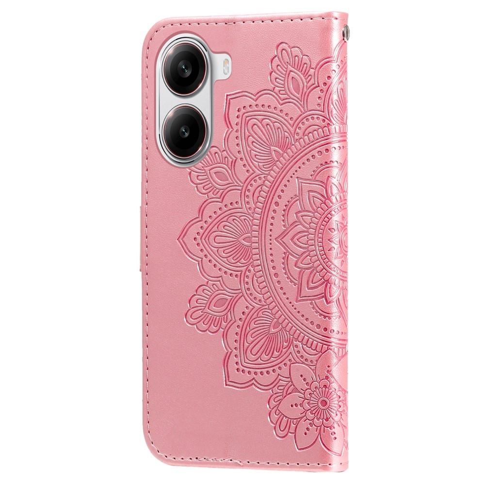 Mandala könyv tok a Xiaomi Poco X7 Pro 5G számára - rózsaszín