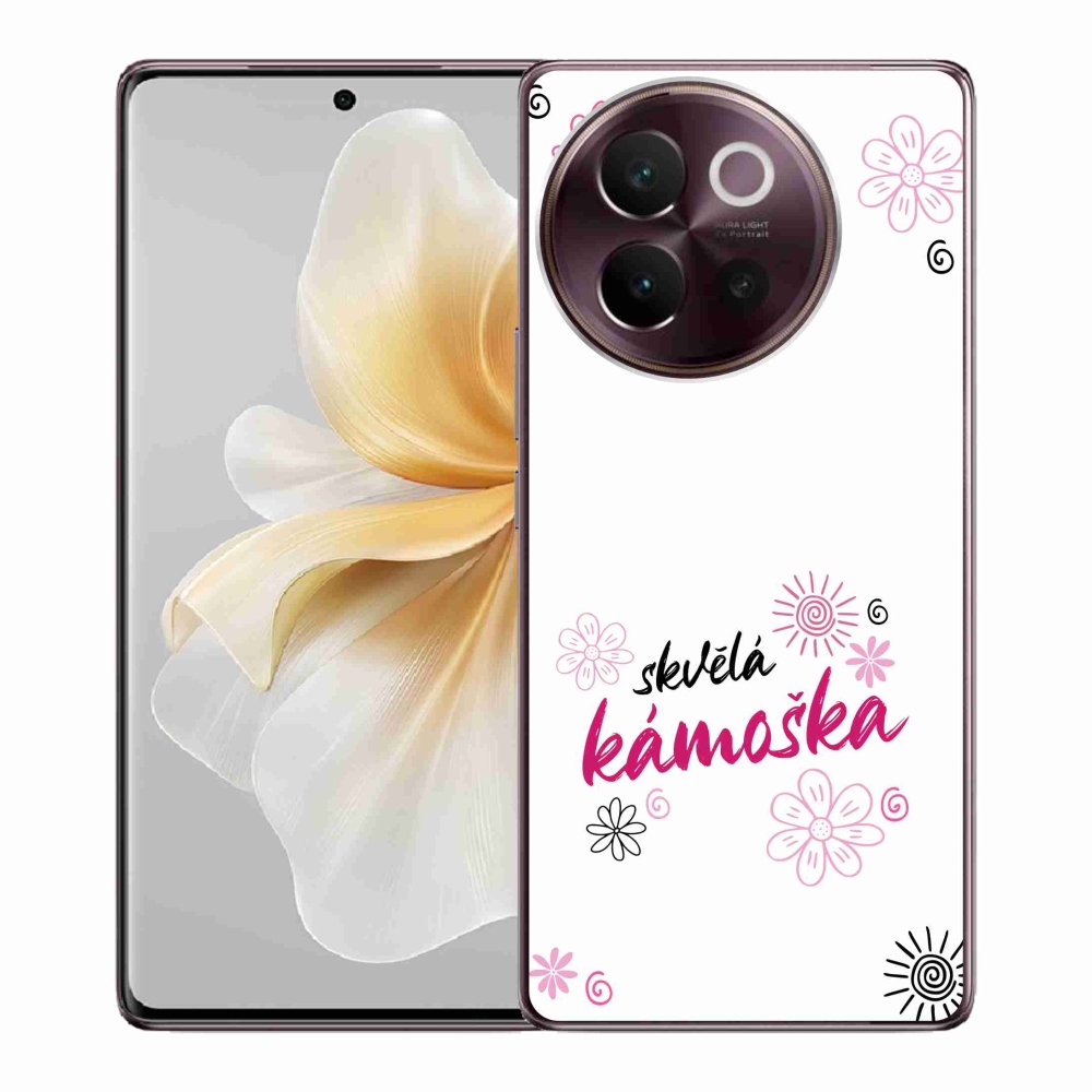 Gél borító mmCase a Vivo V40 Lite 5G-n - nagyszerű haver fehér háttérrel