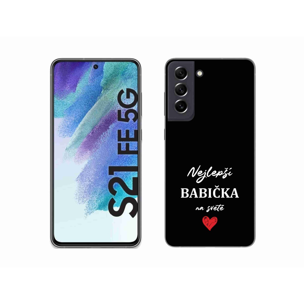 Gél borítás mmCase Samsung Galaxy S21 FE 5G - Best Grandma 1 fekete háttér