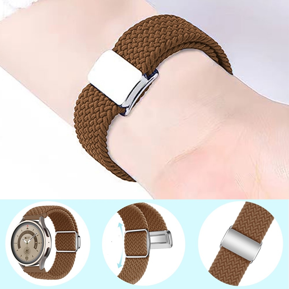 Clasp 22 mm-es nylon szíj a Garmin Forerunner 265-hez – barna