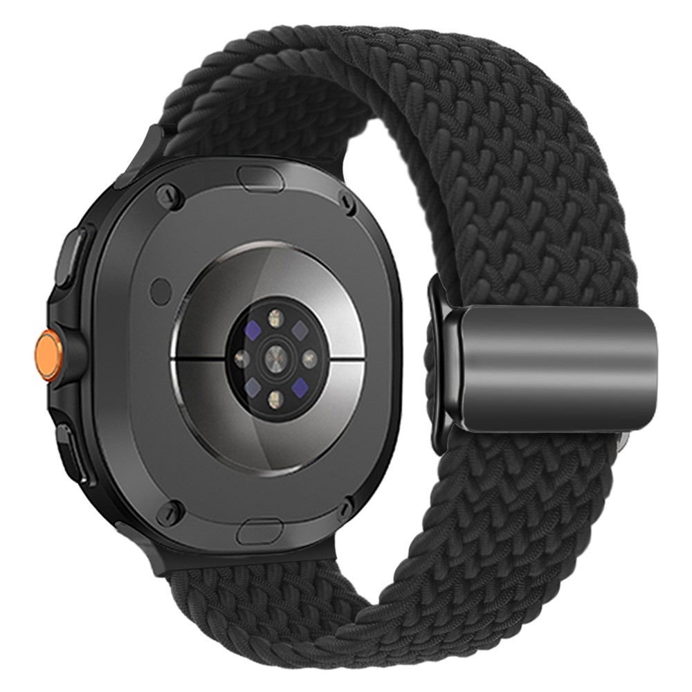 Clasp nylon szíj a Samsung Galaxy Watch8 Classic 46 mm-es/Watch8 44 mm-es/40 mm-es modellekhez – fekete