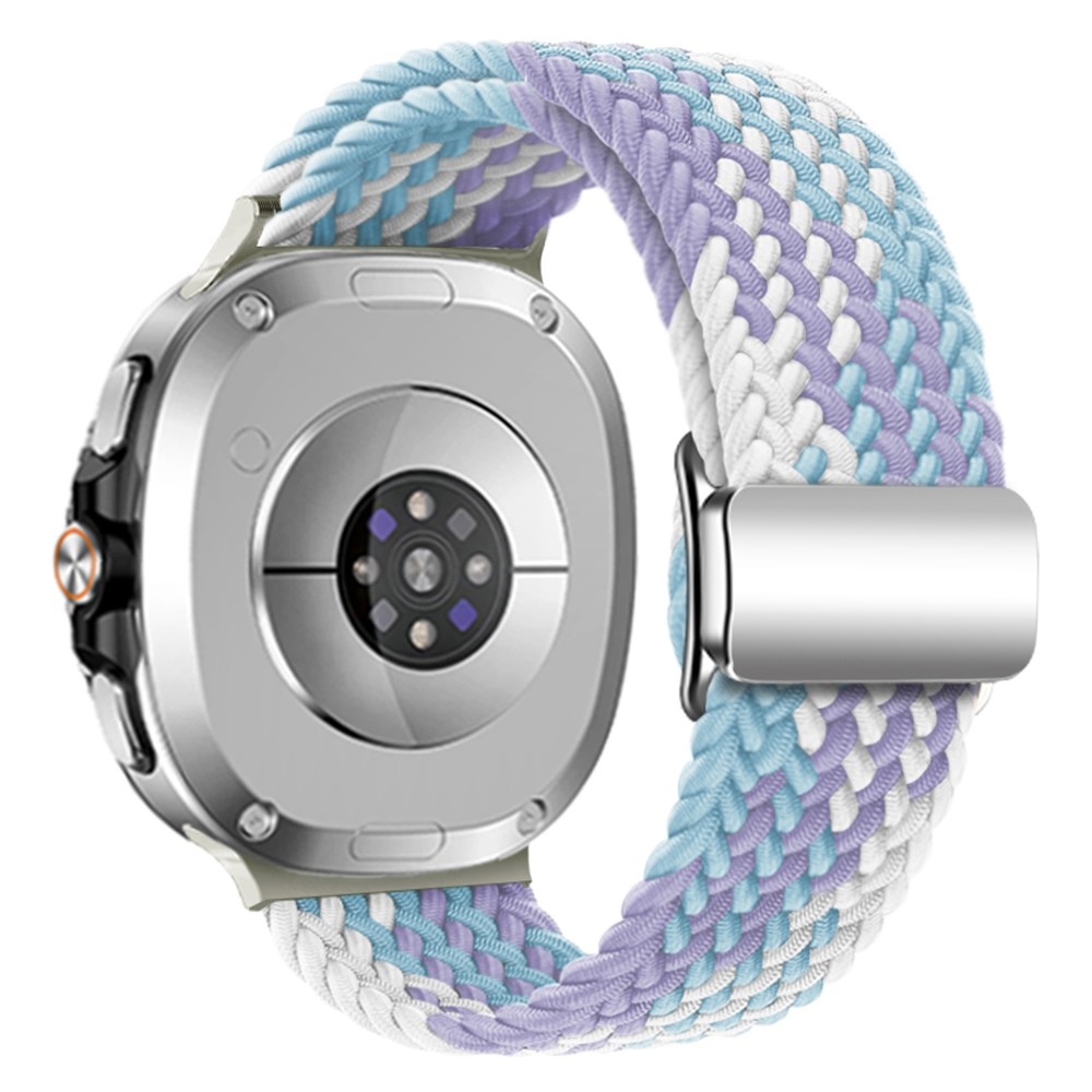 Clasp nylon szíj a Samsung Galaxy Watch8 Classic 46 mm-es/Watch8 44 mm-es/40 mm-es modellekhez – lila