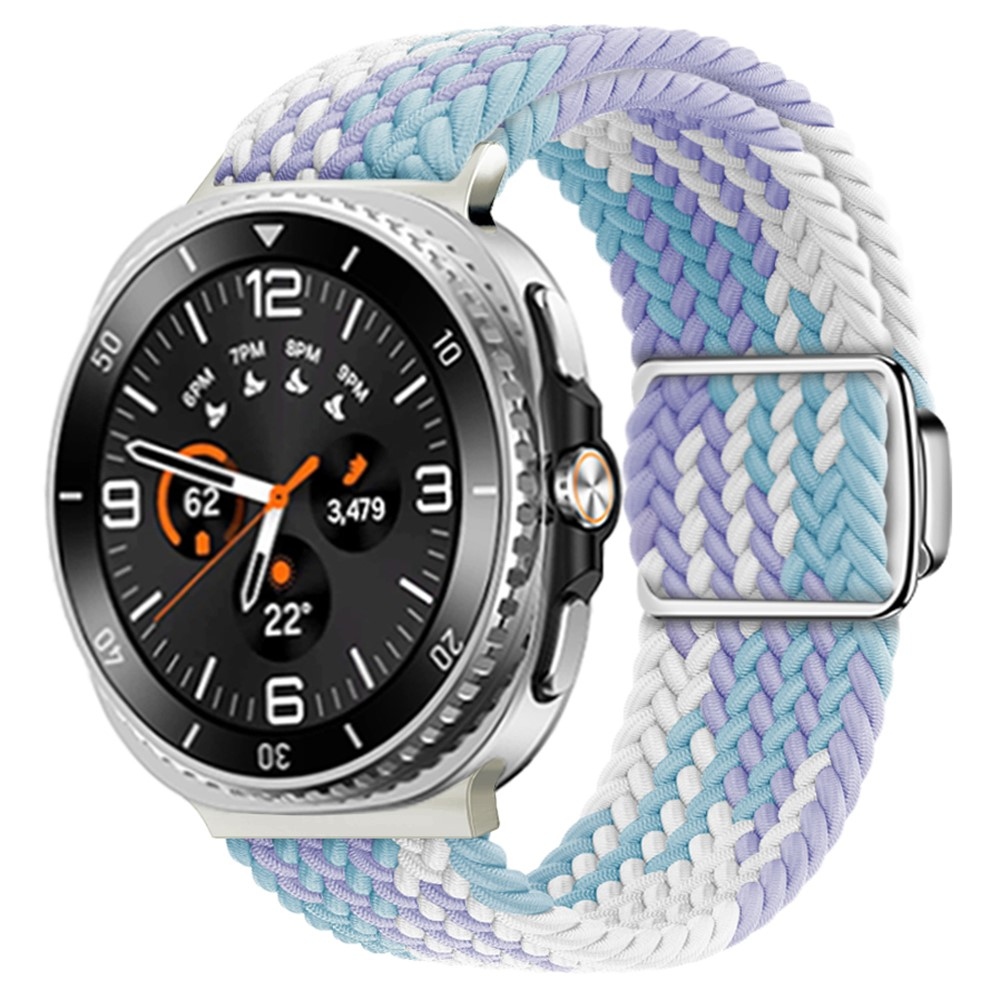 Clasp nylon szíj a Samsung Galaxy Watch8 Classic 46 mm-es/Watch8 44 mm-es/40 mm-es modellekhez – lila