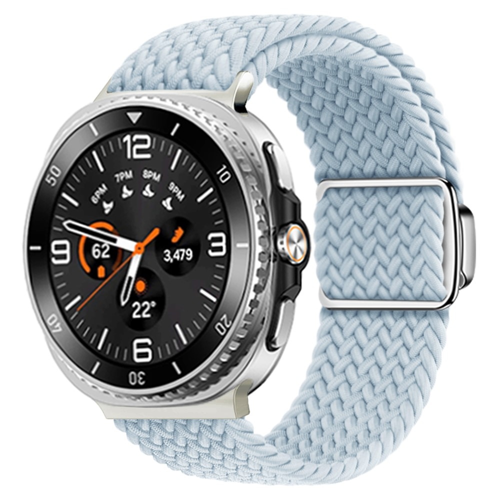 Clasp nylon szíj a Samsung Galaxy Watch8 Classic 46 mm-es/Watch8 44 mm-es/40 mm-es modellekhez – világoskék