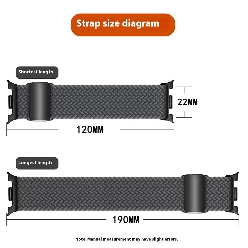 Clasp nylon szíj a Samsung Galaxy Watch8 Classic 46 mm-es/Watch8 44 mm-es/40 mm-es modellekhez – világoskék