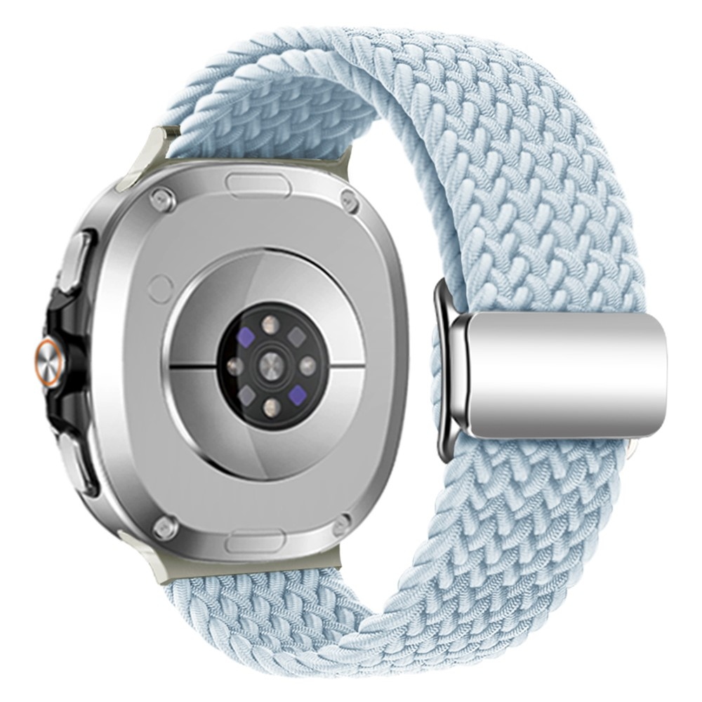 Clasp nylon szíj a Samsung Galaxy Watch8 Classic 46 mm-es/Watch8 44 mm-es/40 mm-es modellekhez – világoskék