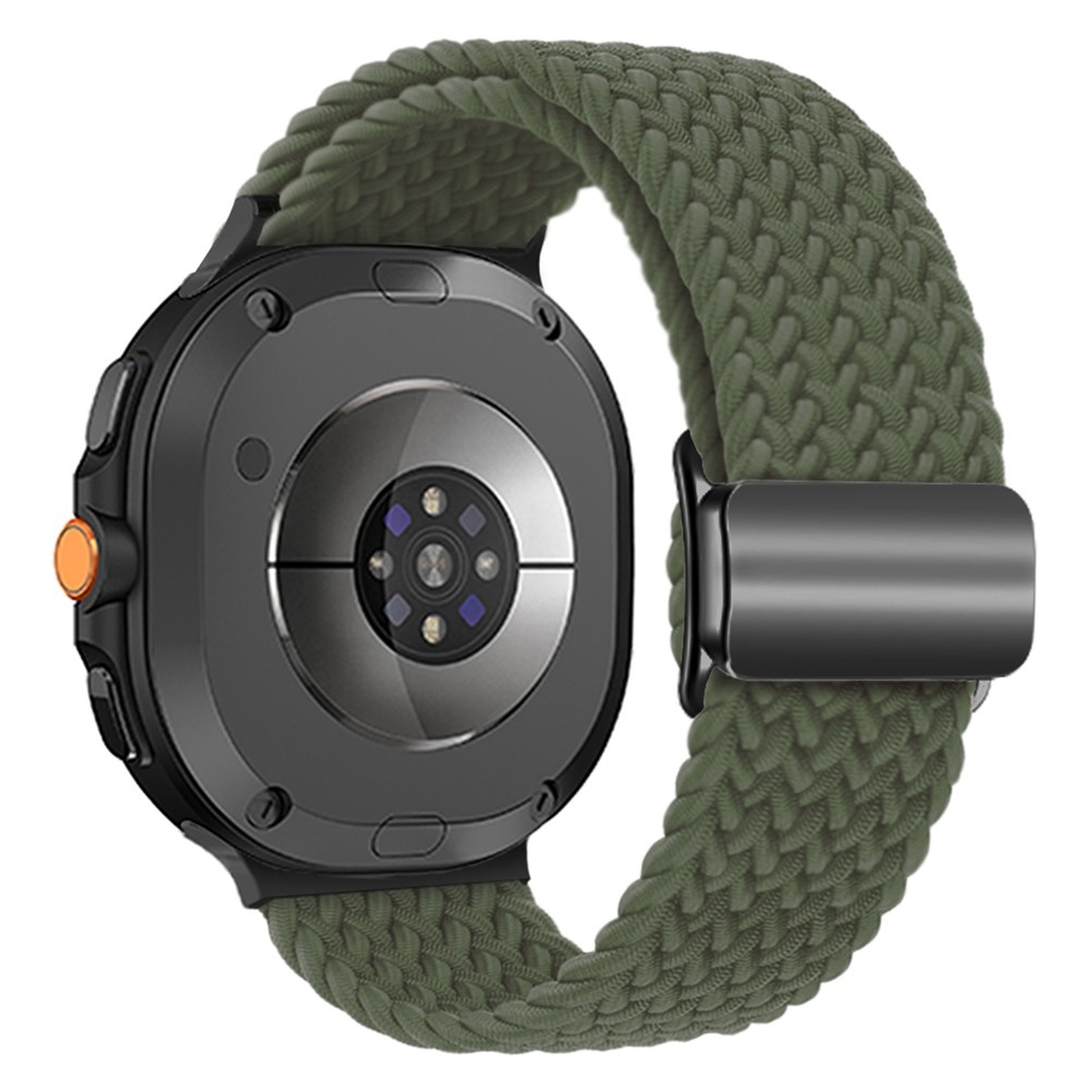 Clasp nylon szíj a Samsung Galaxy Watch8 Classic 46 mm-es/Watch8 44 mm-es/40 mm-es modellekhez – zöld