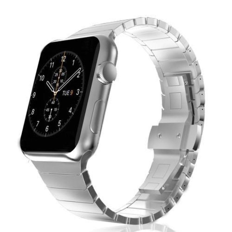 Klasszikus stílusos acél szíj Apple Watch 38mm-es órához - Ezüst