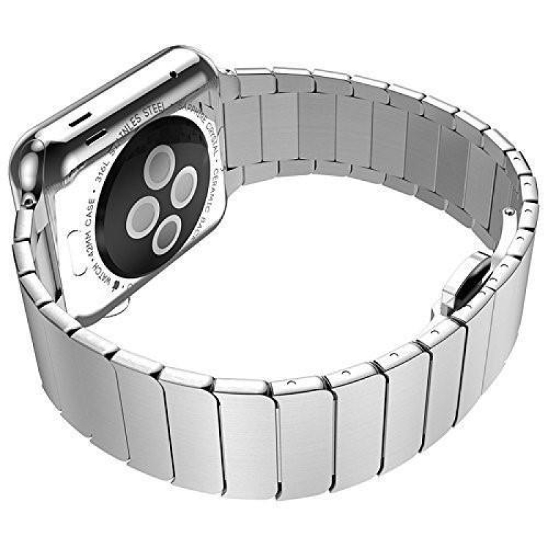 Klasszikus stílusos acél szíj Apple Watch 38mm-es órához - Ezüst