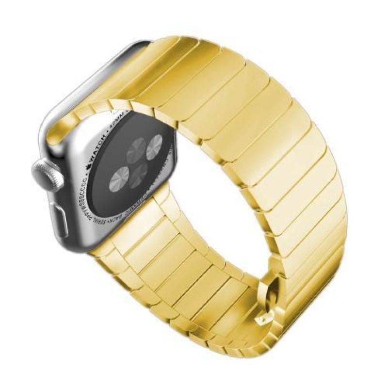 Klasszikus, stílusos acél szíj Apple Watch 38mm-es órához - arany színben