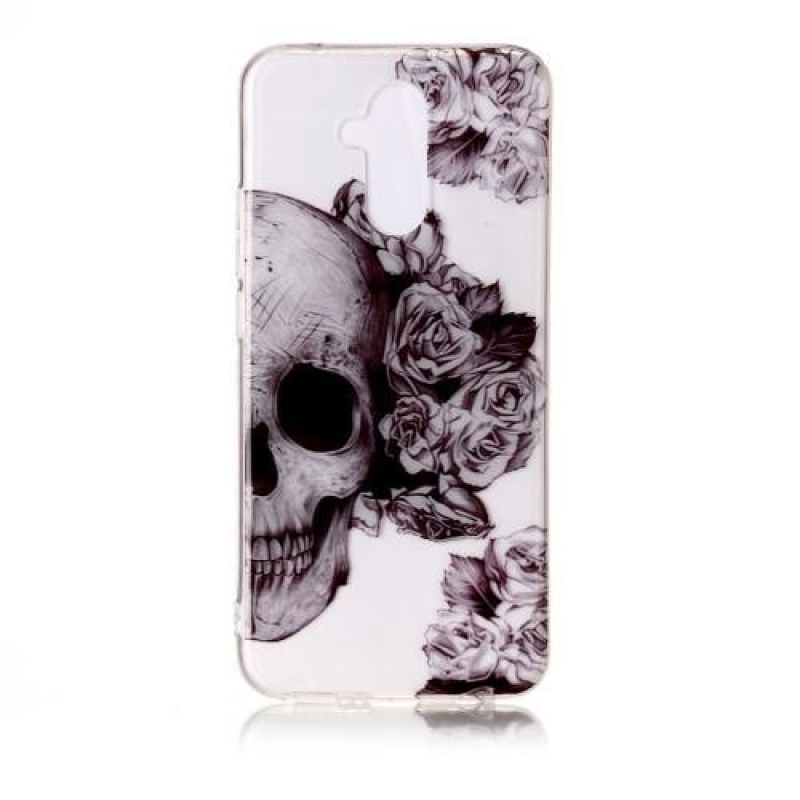 Tiszta szilikon tok a mobil Huawei Mate 20 Lite készülékhez - koponya