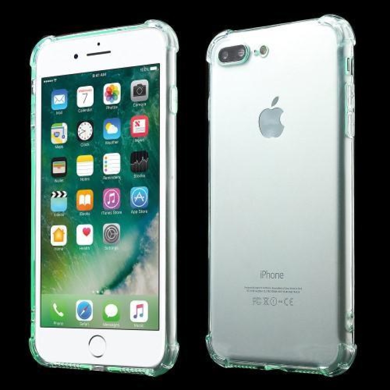 Zöld színű átlátszó zselés tok iPhone 8 Plus és iPhone 7 Plus készülékhez