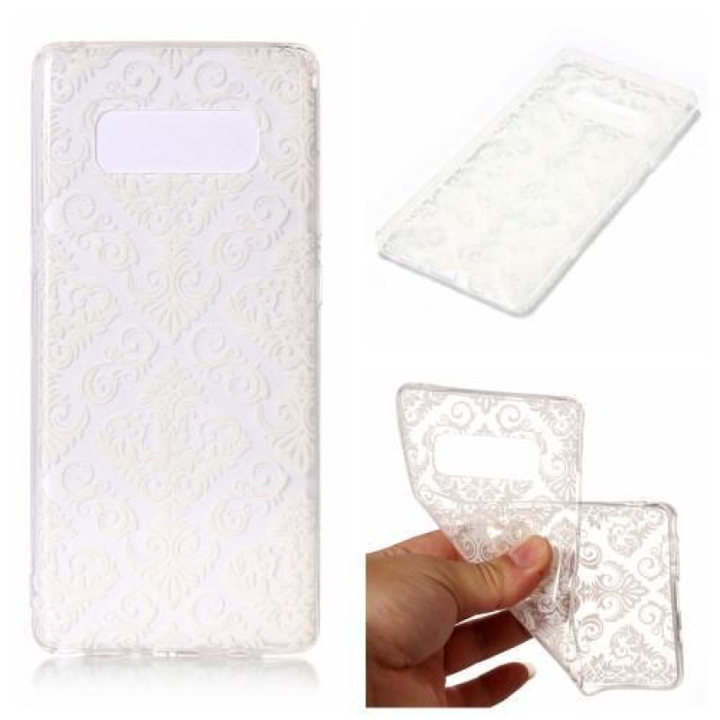 Átlátszó zselés tok motívummal Samsung Galaxy Note 8 - damaszt