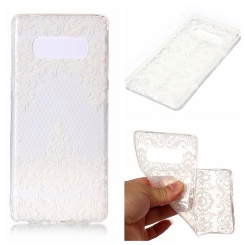 Tiszta zselés tok motívummal Samsung Galaxy Note 8 - csipke