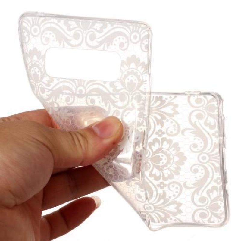 Tiszta zselés tok motívummal Samsung Galaxy Note 8 - csipke