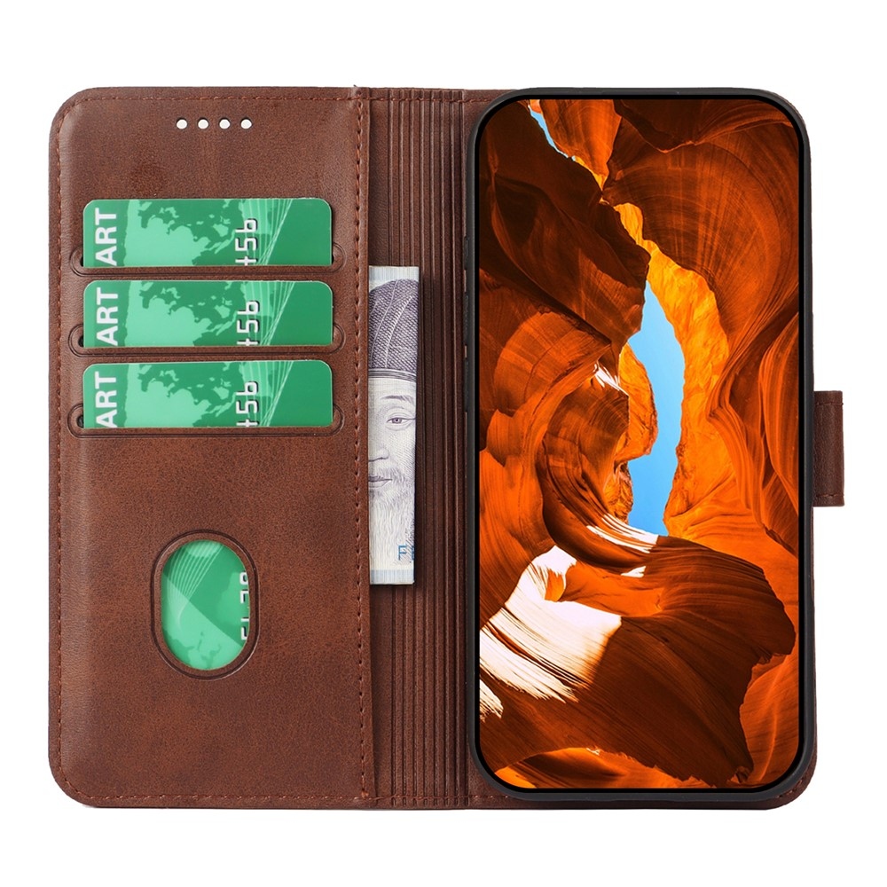 Zárható könyvtáska Samsung Galaxy A27 - barna