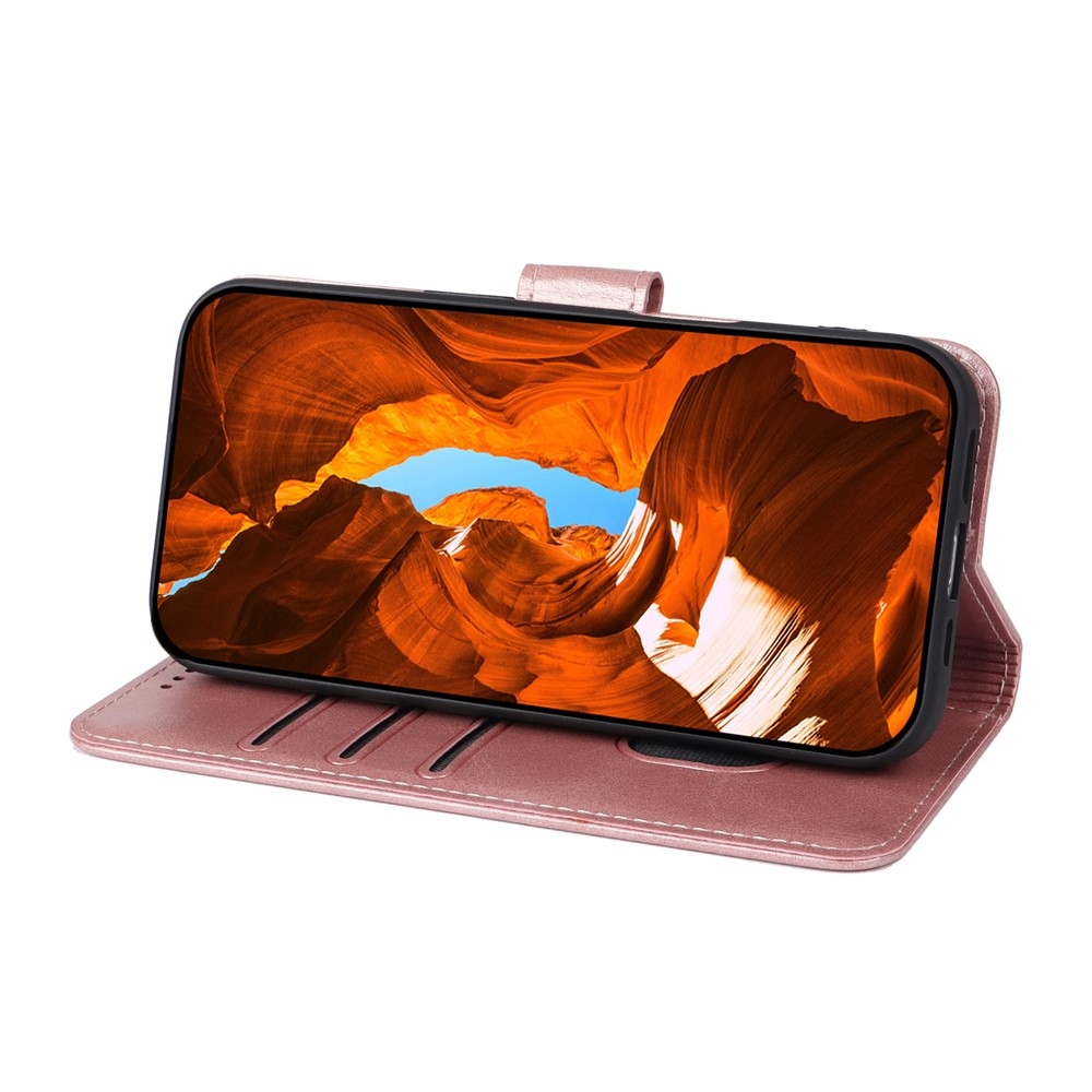 Zárható könyv tok Samsung Galaxy A27-hez - rózsaarany