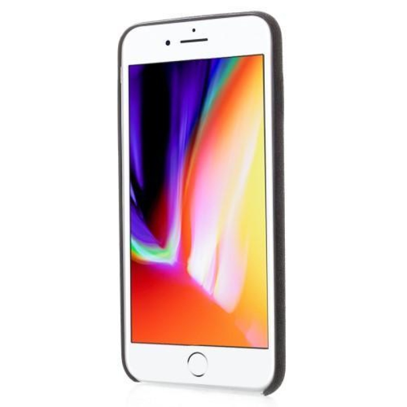 PU bőrrel bevont műanyag tok iPhone 7 Plus és iPhone 8 Plus készülékhez - fekete
