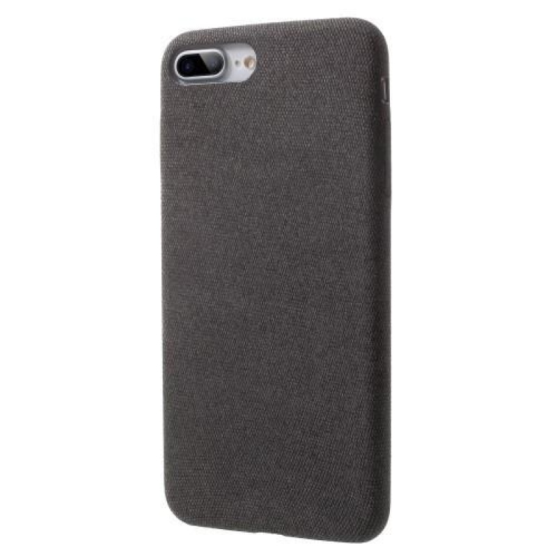 PU bőrrel bevont műanyag tok iPhone 7 Plus és iPhone 8 Plus készülékhez - fekete