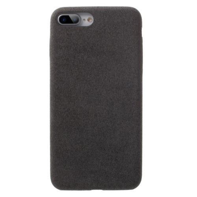 PU bőrrel bevont műanyag tok iPhone 7 Plus és iPhone 8 Plus készülékhez - fekete