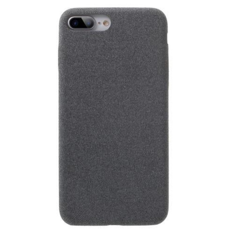 PU-bőrrel bevont műanyag tok iPhone 7 Plus és iPhone 8 Plus készülékhez - sötétszürke színben