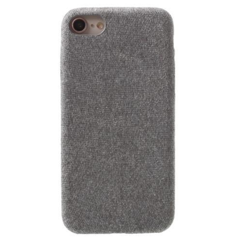 PU-bőrrel borított műanyag tok iPhone 8 és iPhone 7 készülékhez - világosszürke színben