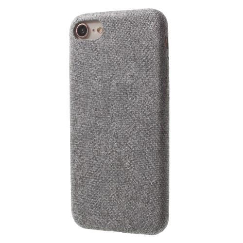 PU-bőrrel borított műanyag tok iPhone 8 és iPhone 7 készülékhez - világosszürke színben