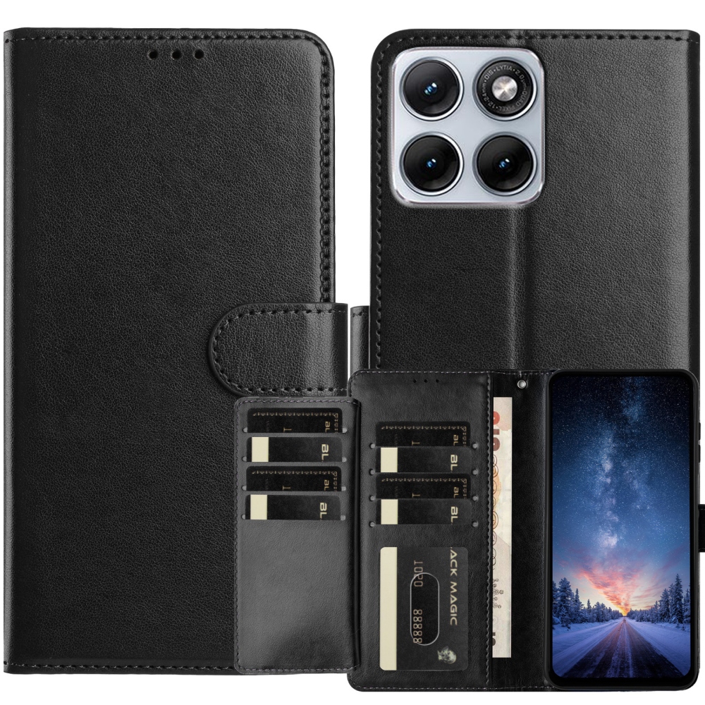 Könyvtáska a Motorola Edge 70 Fusion 5G készülékhez - fekete