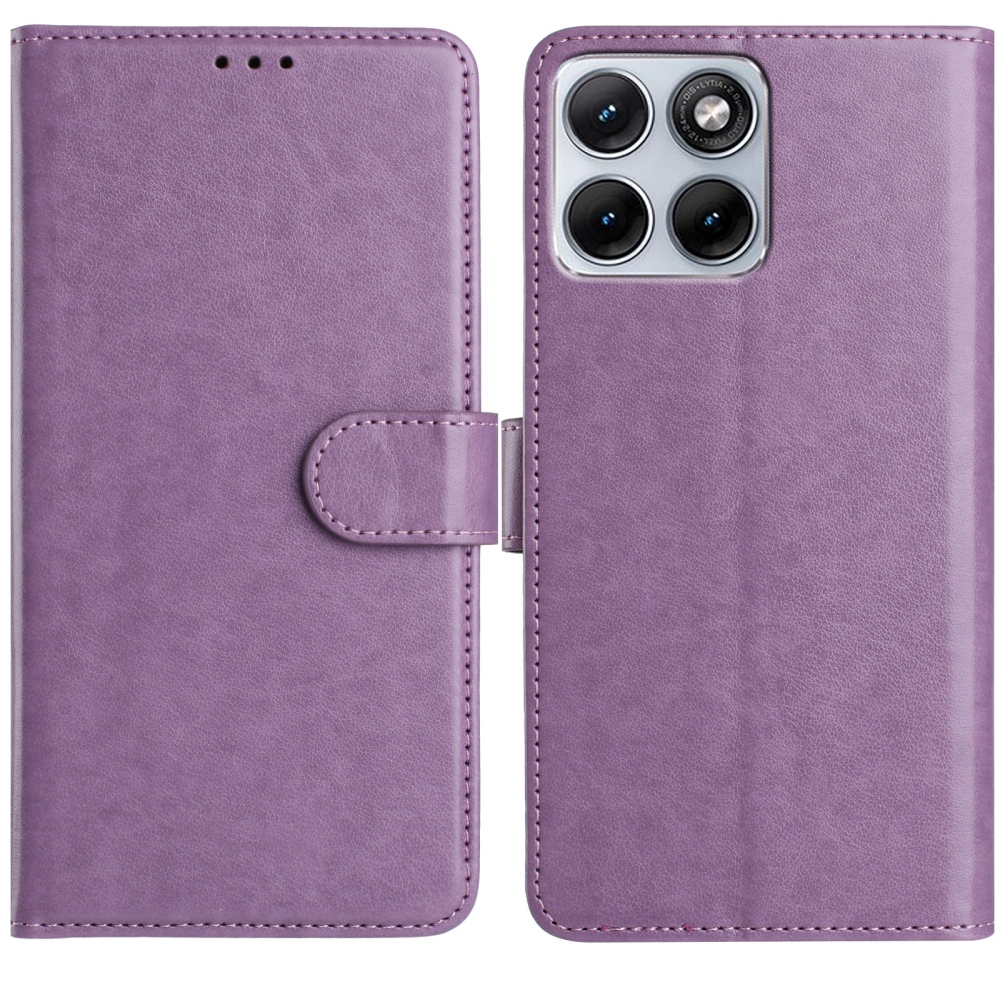 A Motorola Edge 70 Fusion 5G - lila színű, rögös könyvtáska a Motorola Edge 70 Fusion 5G-hez