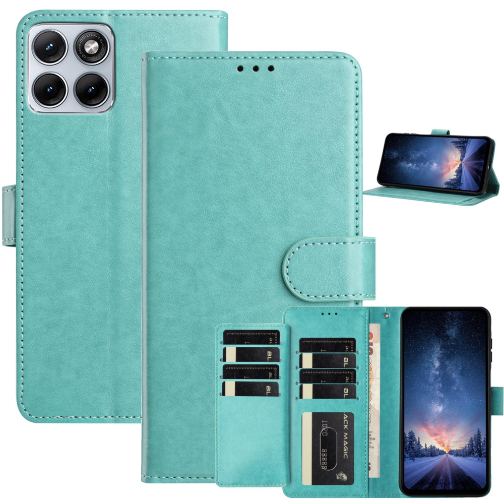 Könyvtáska a Motorola Edge 70 Fusion 5G készülékhez - teáskék színű