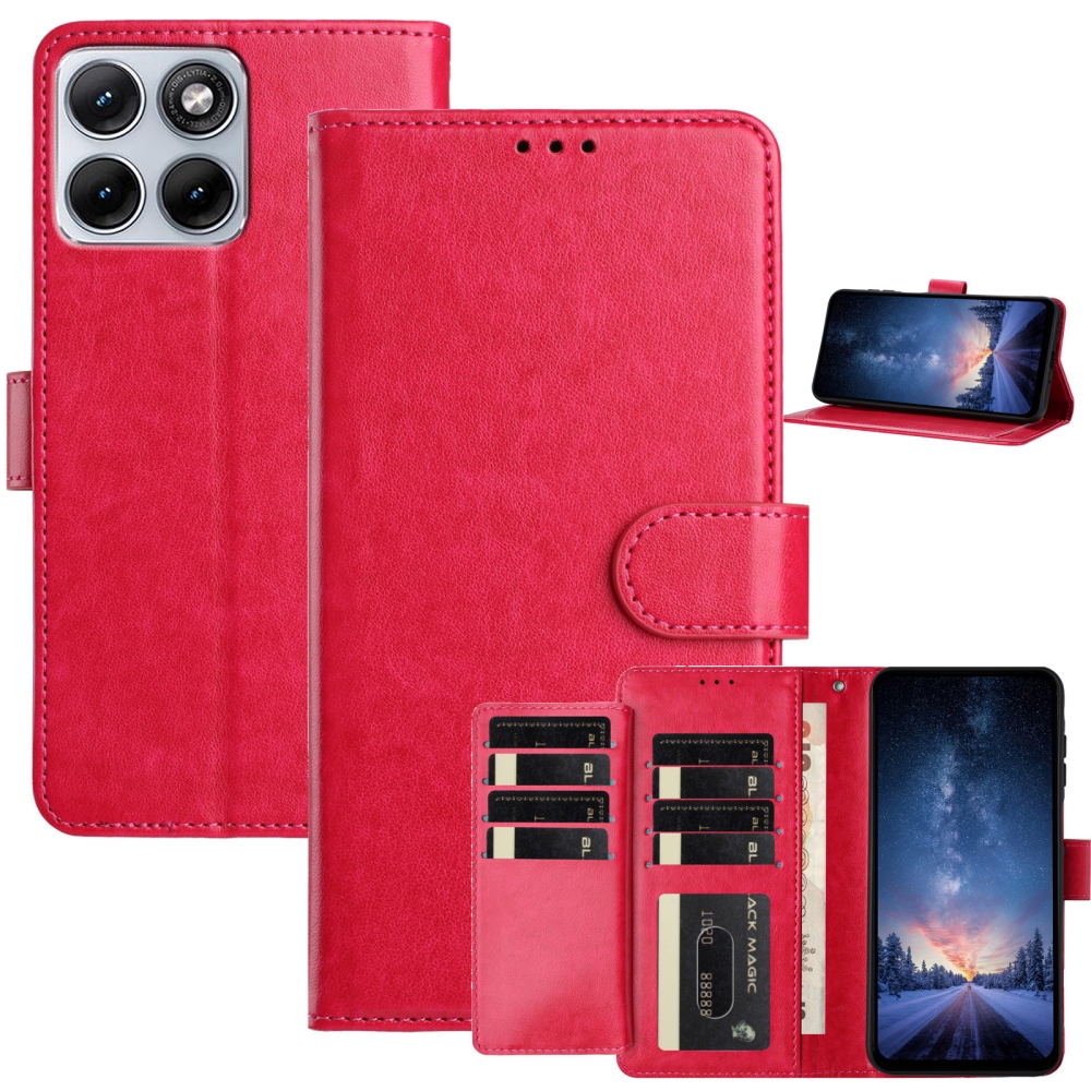 A Motorola Edge 70 Fusion 5G könyv tokja - rózsa