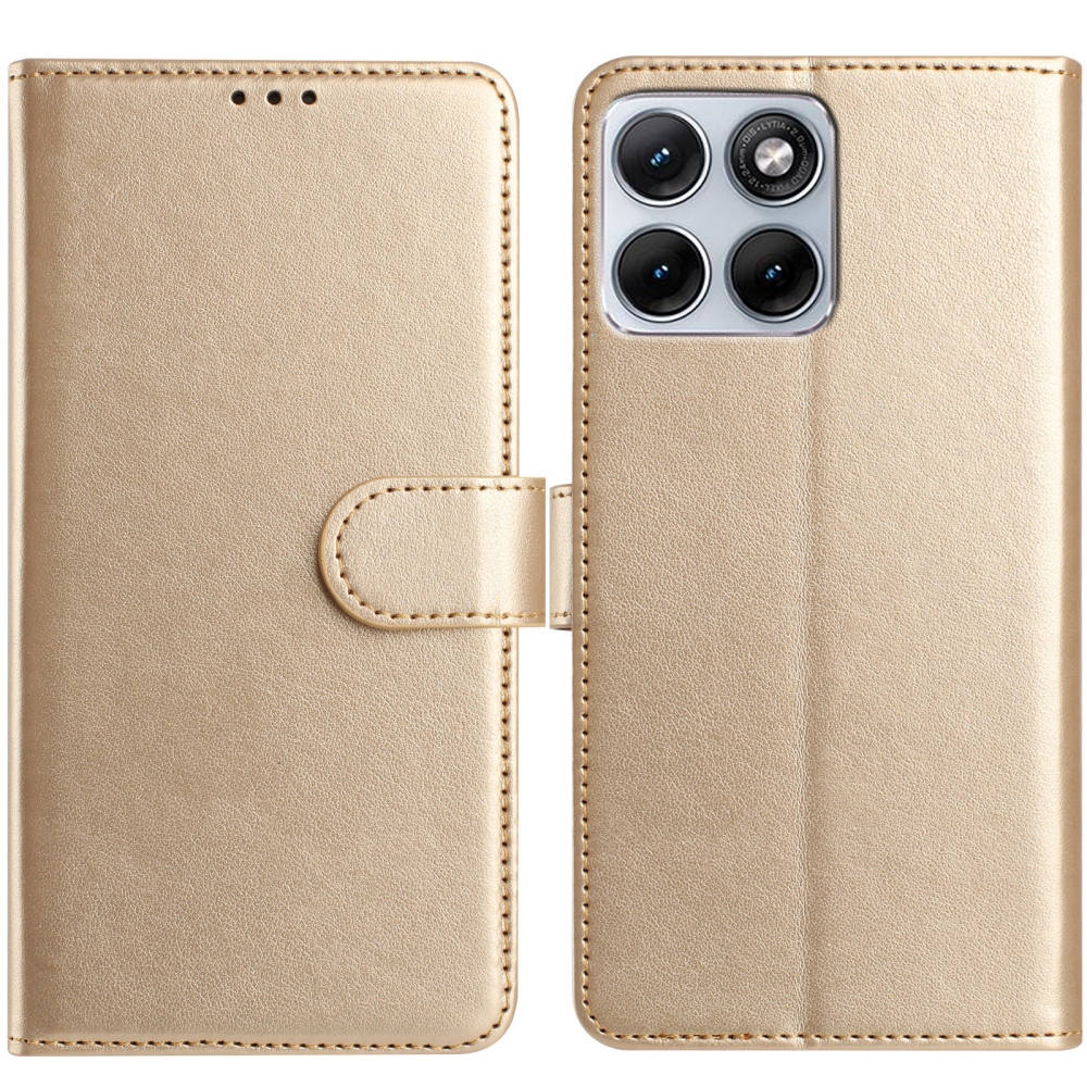 Könyvtáska a Motorola Edge 70 Fusion 5G készülékhez - arany színben