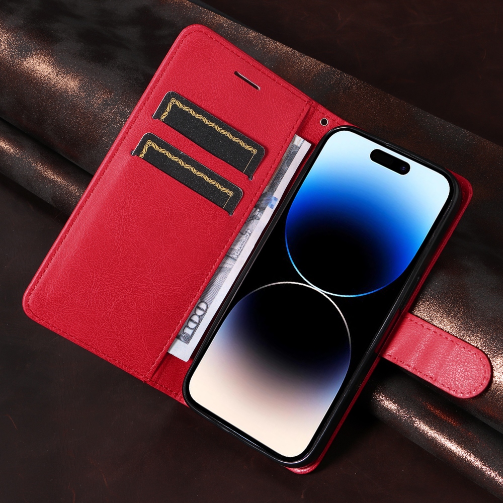 Clots könyvtok az Oppo Reno 16 Pro 5G/Oppo Reno 16 5G készülékhez – piros