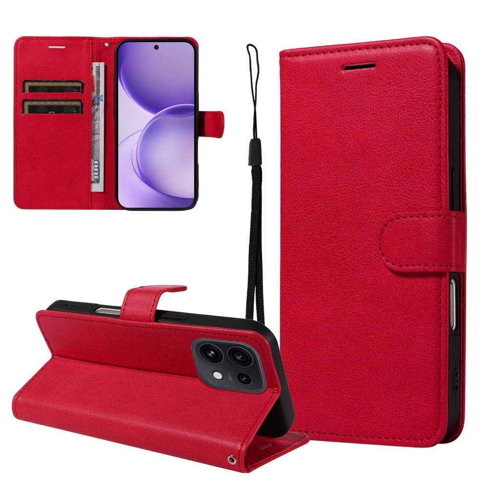 Clots könyvtok az Oppo Reno 16 Pro 5G/Oppo Reno 16 5G készülékhez – piros