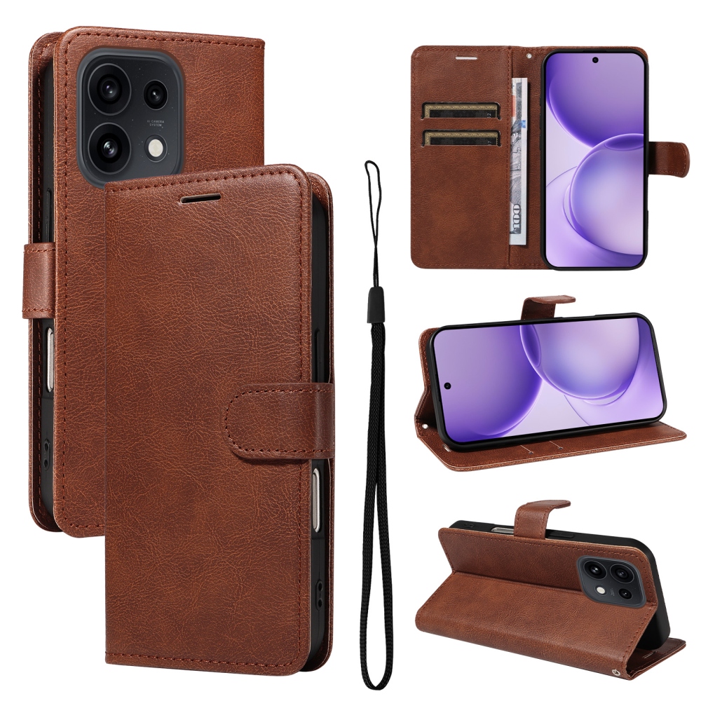 Clots könyvformájú tok az Oppo Reno 16 Pro 5G/Oppo Reno 16 5G készülékhez – barna