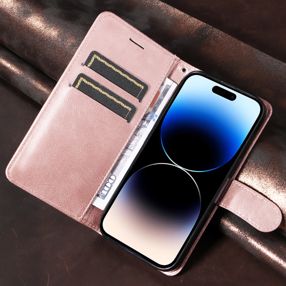 Clots könyvformájú tok az Oppo Reno 16 Pro 5G/Oppo Reno 16 5G készülékhez – rózsaszín