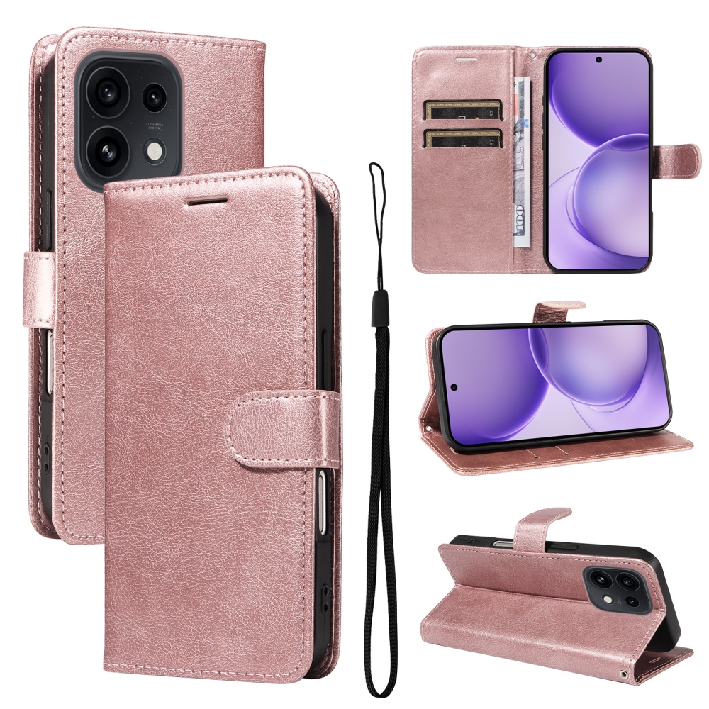Clots könyvformájú tok az Oppo Reno 16 Pro 5G/Oppo Reno 16 5G készülékhez – rózsaszín