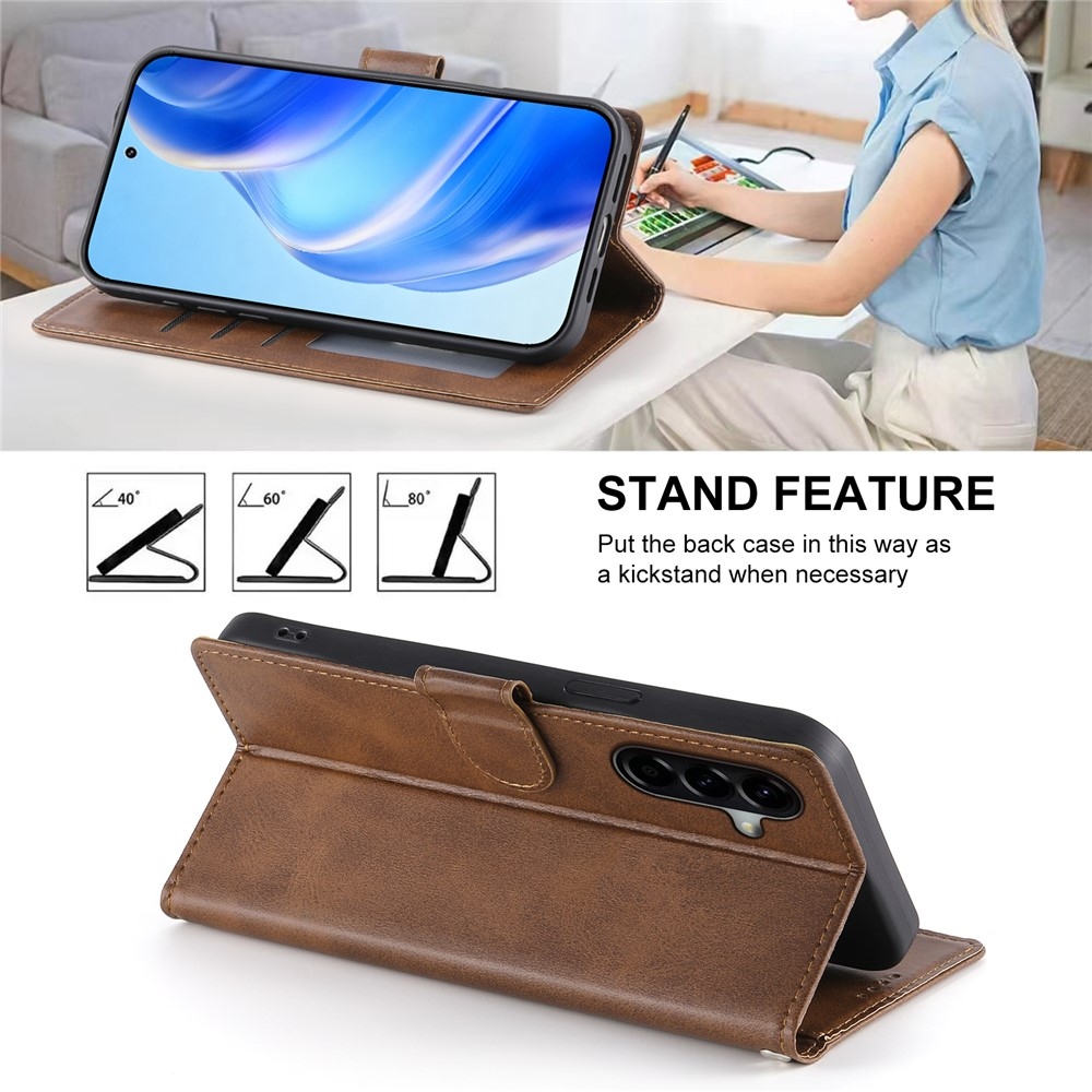 Könyvtáska Samsung Galaxy A37 5G - barna színben