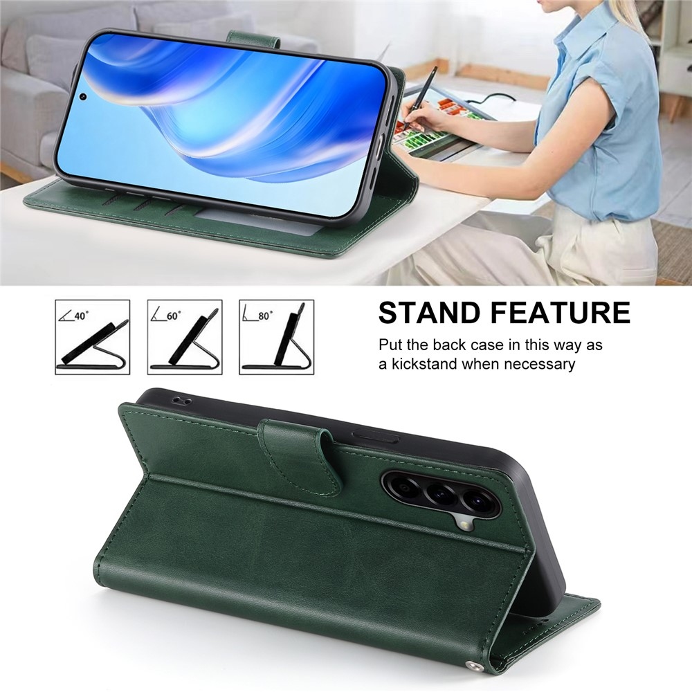 Vérrögök könyv tok Samsung Galaxy A37 5G-hez - zöld