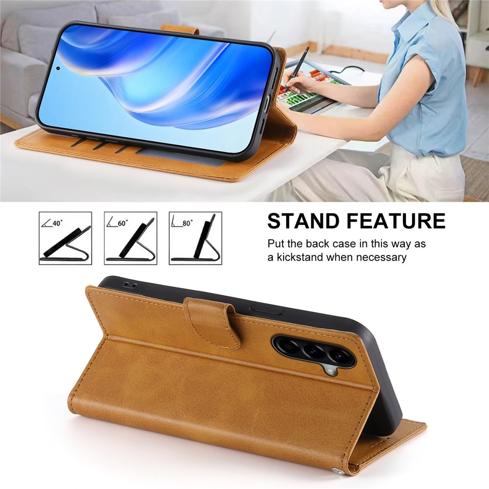 Vérrögök könyv tok Samsung Galaxy A37 5G - sárga