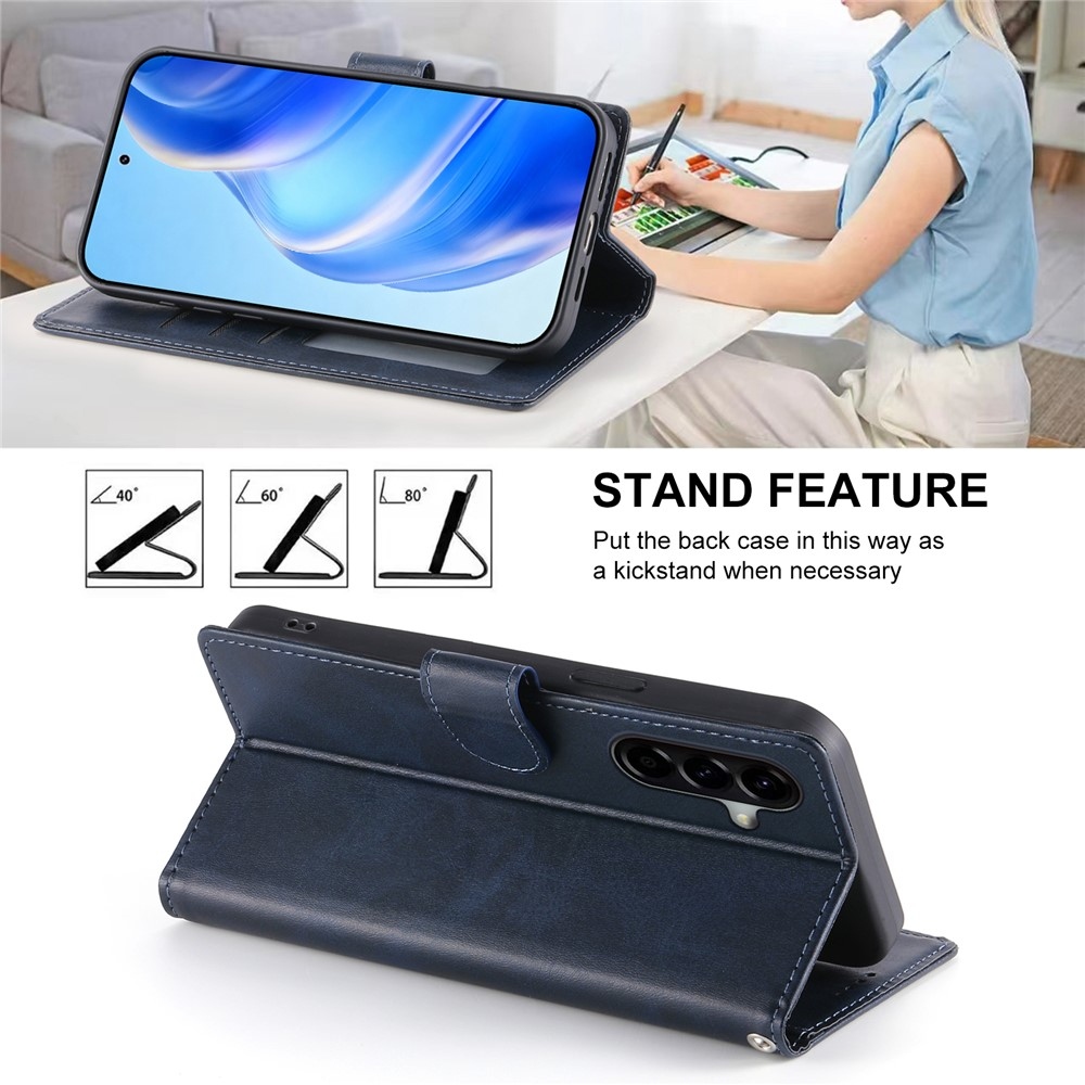 Vérrögök könyv tok Samsung Galaxy A57 5G - kék