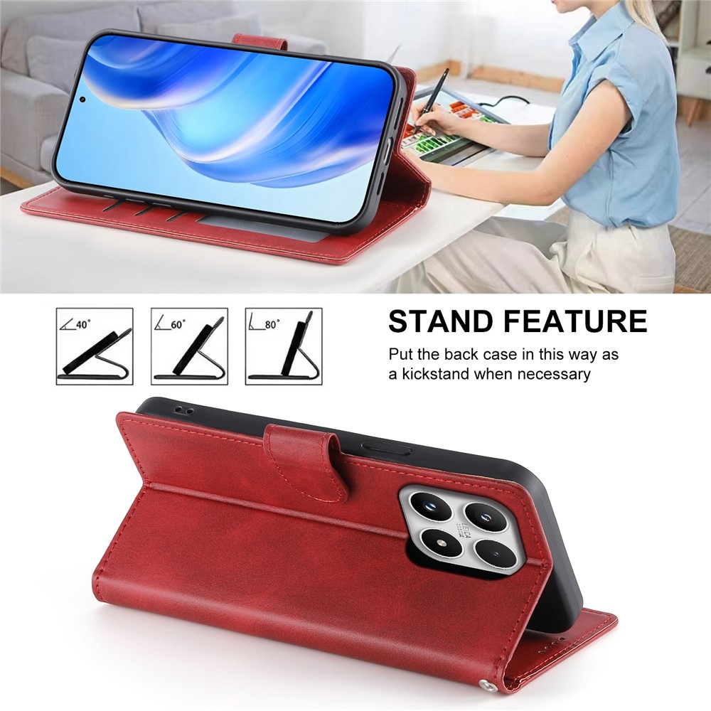 Vádli könyv tok Xiaomi 17 - piros