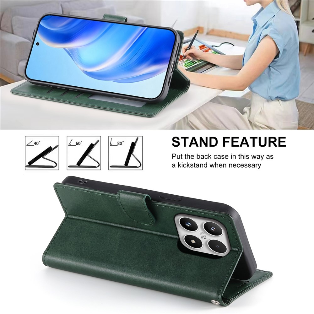 Borjú könyv tok a Xiaomi 17-hez - zöld