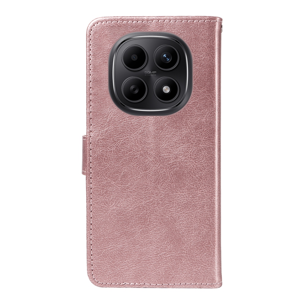 Vérrögök könyv tok Xiaomi Poco M8 5G/Redmi Note 15 5G/Note 15 4G - rózsa arany