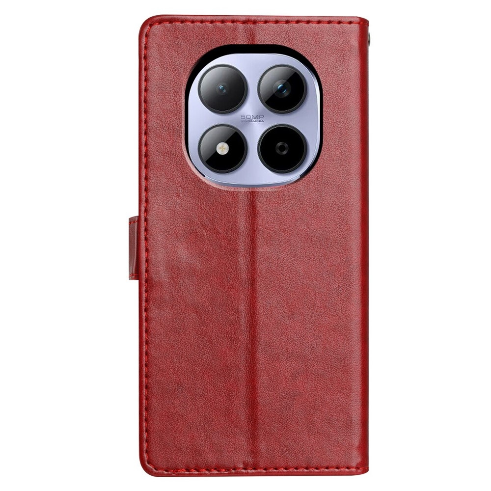 Vérrögök könyv tok a Xiaomi Redmi Note 15 Pro 5G-hez - piros