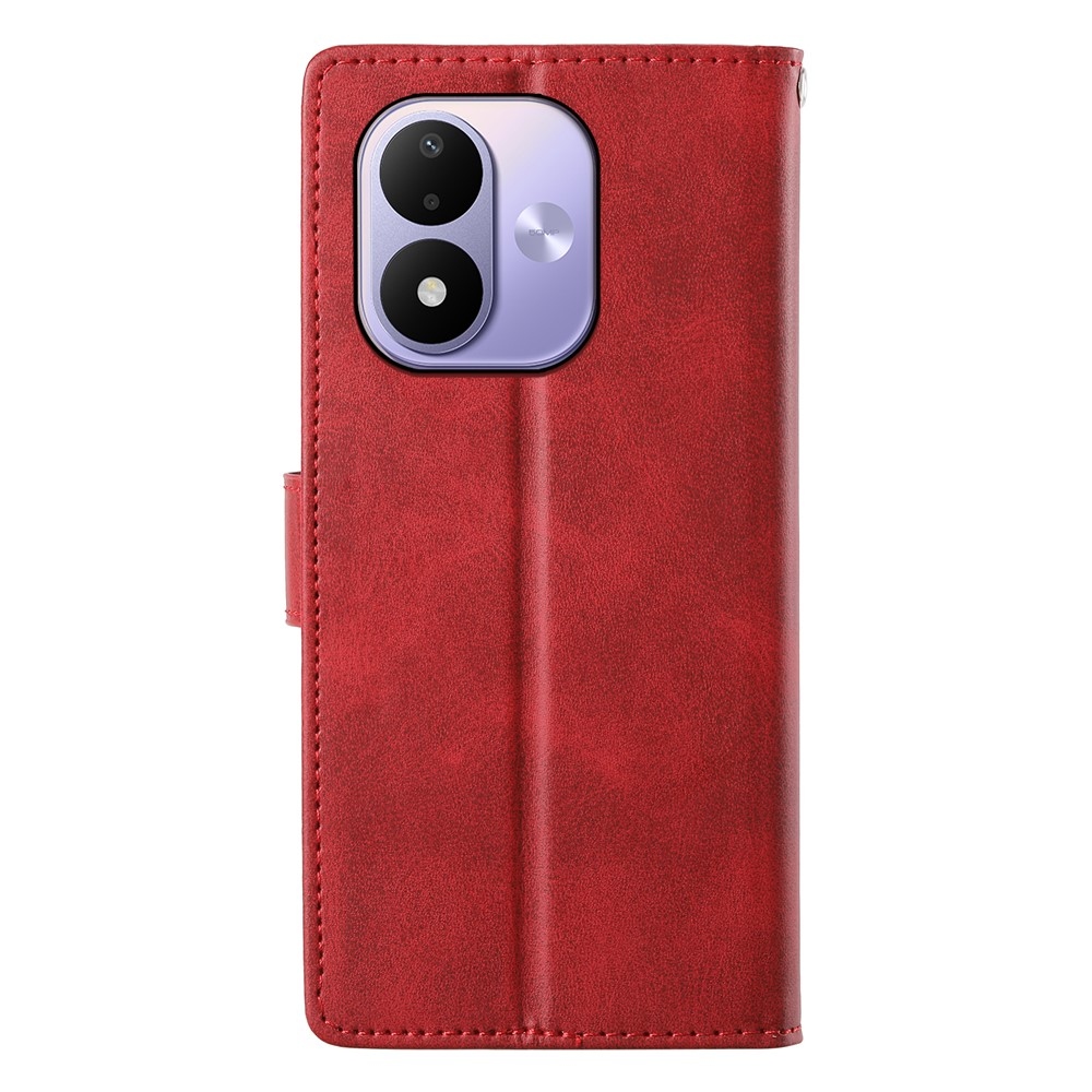 Clots könyvformájú tok a Xiaomi Redmi Note 17 4G/5G-hez – piros