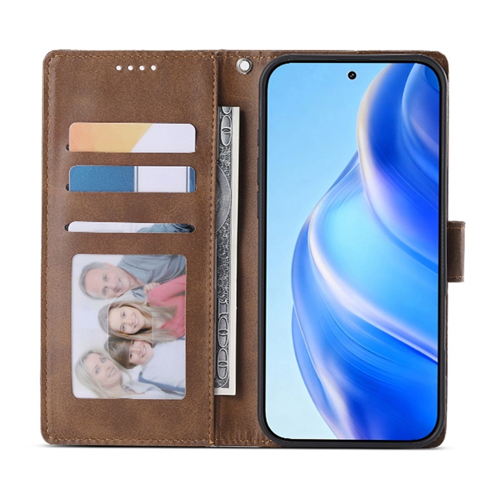 Clots könyvformájú tok a Xiaomi Redmi Note 17 4G/5G-hez – barna